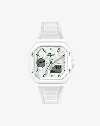 Quadratische Analog- und Digitaluhr LC33 aus Silikon