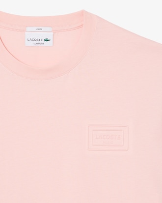 T-Shirt aus Baumwolljersey mit tiefgepr&auml;gtem Branding