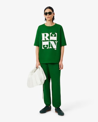 T-Shirt Runway aus grafischer Seide