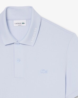 Slim Commuter Fit-Polohemd aus Piqu&eacute; mit Branding aus Jacquard