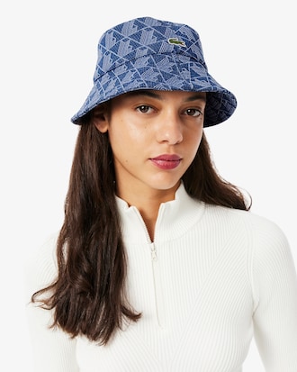 Bob-Hut aus Jacquard mit Monogramm