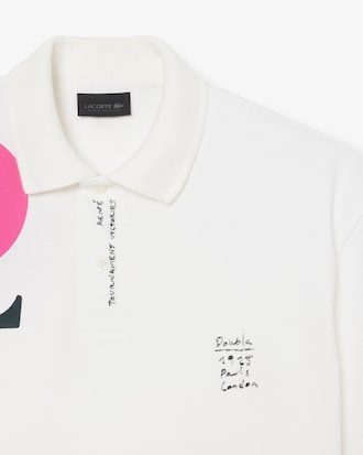 Loose Fit-Polohemd Runway mit grafischem Piqué