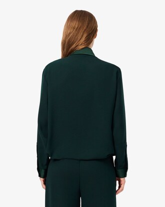 Oversized-Hemd mit Satin-Akzent