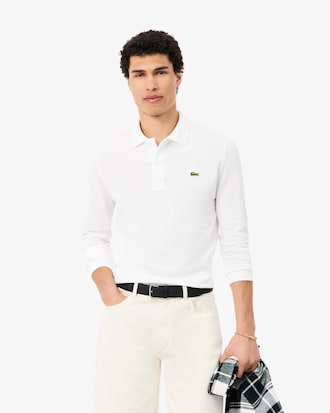Slim Fit-Polohemd L.12.12 mit langen &Auml;rmeln