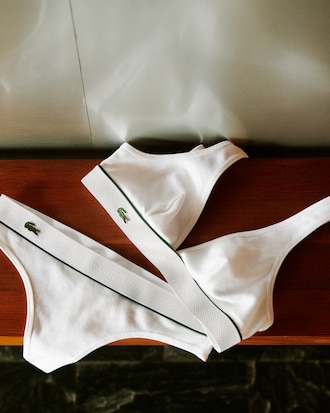 Triangel-Bralette aus gerippter Baumwolle
