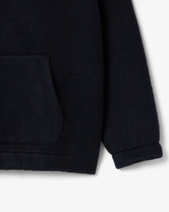 Sweatshirt aus Wollfilz mit Reißverschluss und hohem Kragen