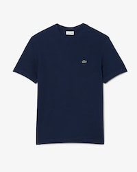 T-Shirt aus Piqu&eacute; mit schwerer Baumwolle und Leinen