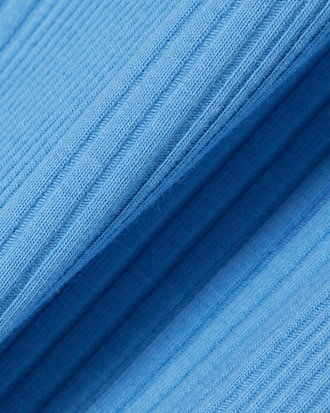 Maxikleid und Tr&auml;gern aus Rippstrick mit Baumwolle