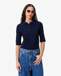Slim Fit-Polohemd L.12.D mit Dreiviertelärmeln