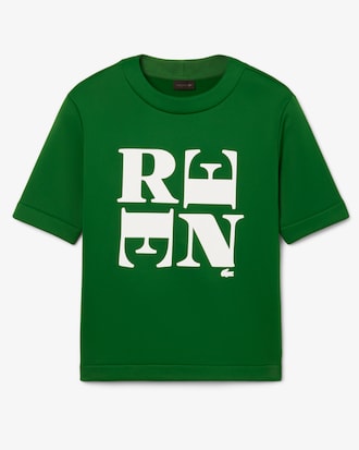 T-Shirt Runway aus grafischer Seide