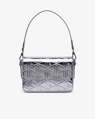 Metallic-Schultertasche