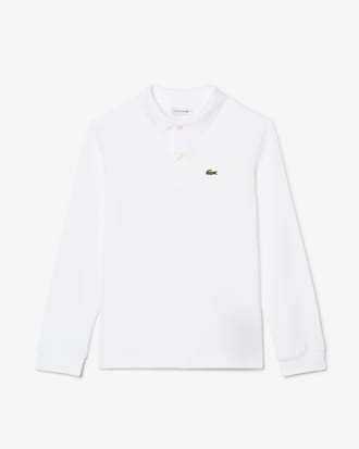 Polohemd aus Petit Piqué mit langen Ärmeln