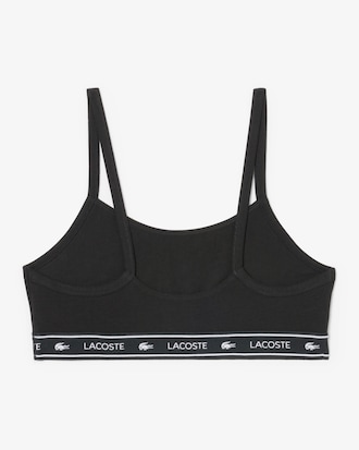 Sport-BH aus Stretch-Baumwolle mit Logoband