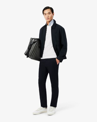Slim Commuter Fit-Polohemd aus Piqu&eacute; mit Branding aus Jacquard