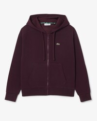 Hoodie aus Piqu&eacute; mit Rei&szlig;verschluss