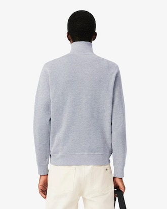 Sweatshirt aus Interlock mit hohem Kragen und Rei&szlig;verschluss