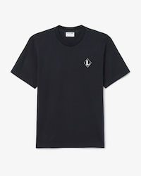 Franz&ouml;sisches T-Shirt mit Badge-Akzent