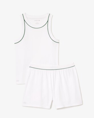 Rippstrick-Pyjama-Set aus Baumwolle