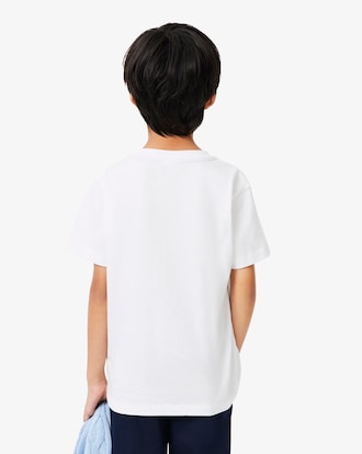 T-Shirt aus Baumwolle mit Monogramm-Print
