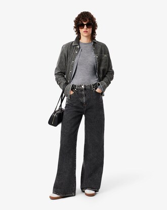 Wide Fit-Jeans mit hoher Taille