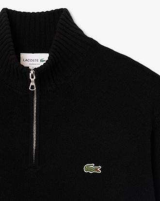 Pullover aus Tuchwolle mit Rei&szlig;verschluss und hohem Kragen