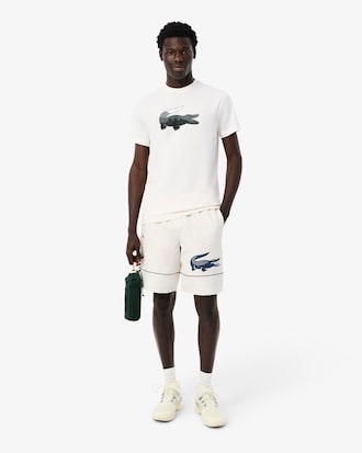 Tennisshorts aus Diamant-Taft mit Print