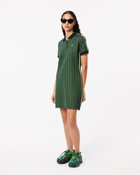 Slim Fit-Polokleid mit Monogramm aus Jacquard
