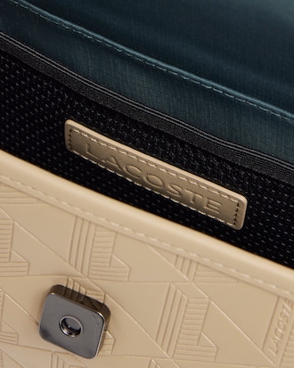 Mini-Kuriertasche aus Leder mit Monogramm