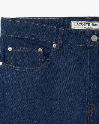5 Taschen Indigo-Jeans im geraden Schnitt