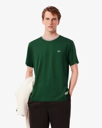 T-Shirt mit gestreiftem Ausschnitt, hergestellt in Frankreich