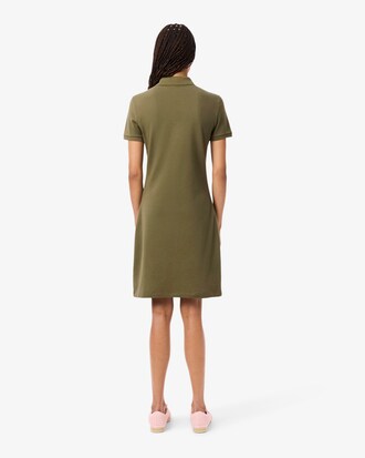 Slim Fit-Polokleid aus dehnbarem Mini Piqu&eacute;