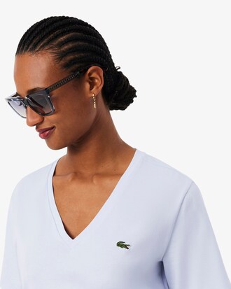 Relaxed Fit-T-Shirt aus weicher Baumwolle mit V-Ausschnitt