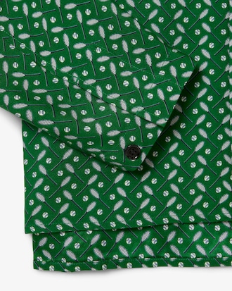 Regular Fit-Hemd Runway aus Satin mit Print