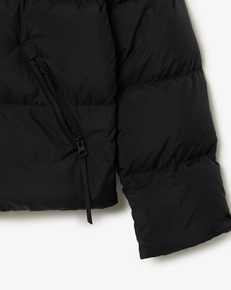 Relaxed Fit-Daunenjacken aus Wolle mit Kapuze