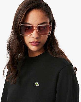 Relaxed Fit-Sweatshirt aus Fleece mit Rundhalsausschnitt