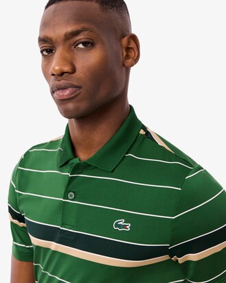 Gestreiftes Stretch-Golf-Polohemd mit Ultra-Dry-Technologie