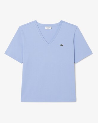 Relaxed Fit-T-Shirt aus weicher Baumwolle mit V-Ausschnitt