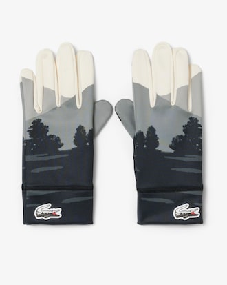 Handschuhe aus Fleece mit Landschaftsmotiv