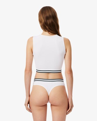 Stretch-Bralette aus Baumwoll-Rippstrick
