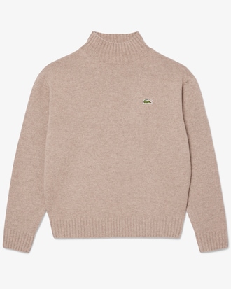Pullover aus Kaschmir mit 3D-Strick und hohem Kragen