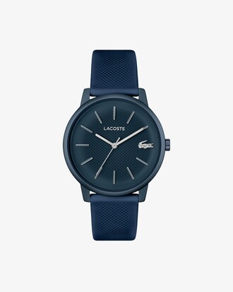 LACOSTE MOVE 12.12 Dreizeigeruhr aus navyfarbenem Silikon