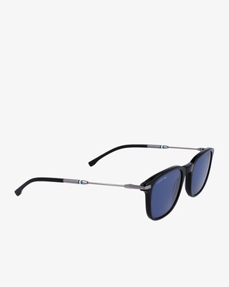 Dreifarbige, rechteckige Acetat-Sonnenbrille