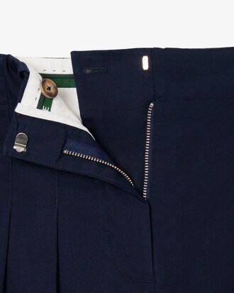 Weite Chinohose aus Stretch-Gabardine