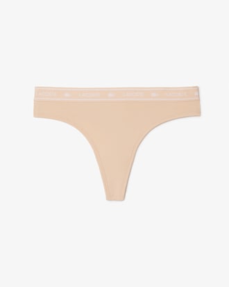 Tangas aus Stretch-Baumwolle mit Logo-Bund