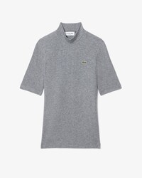 Slim Fit-T-Shirt aus Wolle mit hohem Rippstrickkragen