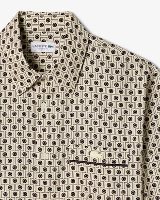 Regular Fit-Baumwollhemd mit Print