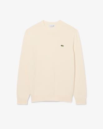 Einfarbiger Pullover aus Baumwolle mit Rundhalsausschnitt