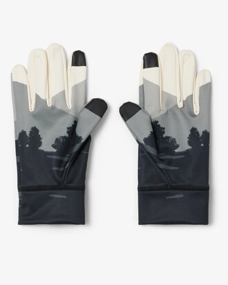 Handschuhe aus Fleece mit Landschaftsmotiv