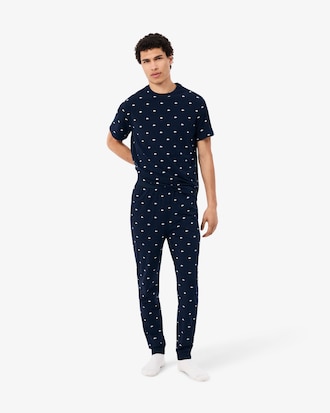 Pyjama-Oberteil mit Krokodil-Print
