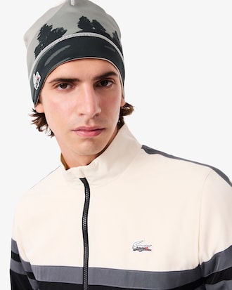 Sportmütze aus Fleece mit Landschaftsmotiv